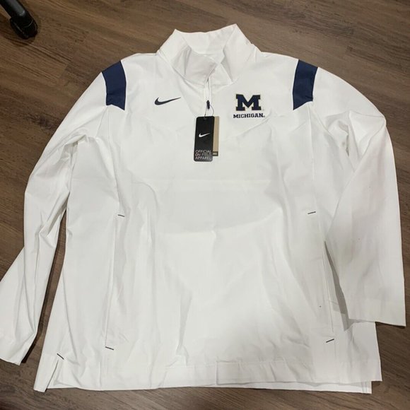 Nike Michigan Wolverines Football On-Field Sideline 1/4 Zip Jacket DN6186 NWT - Picture 3 of 5